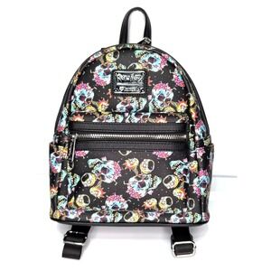 loungefly Adult Swim Rick and Morty Skull Heads‎ Mini Backpack Rare